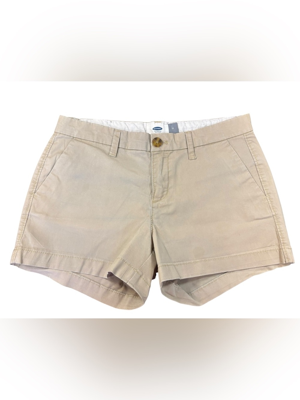 Old Navy  Classic Slant Pocket Chino Shorts- Tan. Size 0